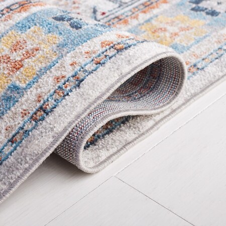 Safavieh 6 ft. 7 in. x 6 ft. 7 in. Bayside Flat Weave Round Area Rug; Grey & Blue BAY106G-7R